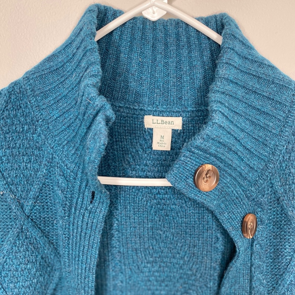L.L. Bean turquoise sweater